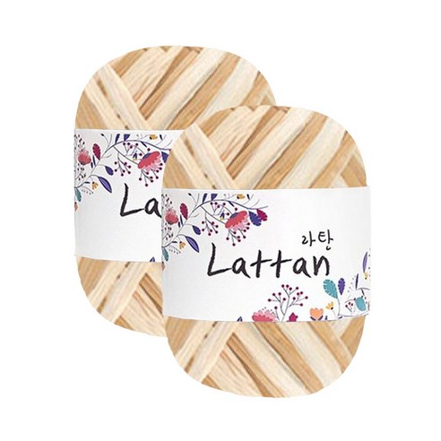 yarna 라탄 2볼 라피아실 40g, 37번(무광나염), 2개