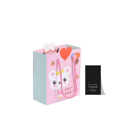 27리빙 선물 쇼핑백 10p+감사 스티커 10p, 08 동물친구들 엄마곰, 소