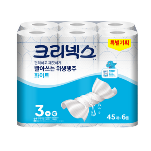 스카트 빨아쓰는 행주타월 45매, 6롤, 1개