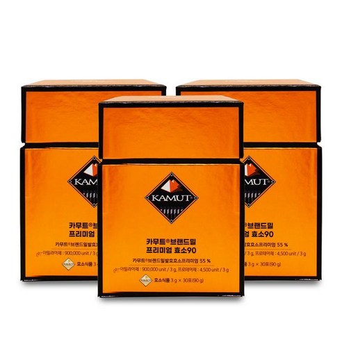 KAMUT 카무트 브랜드밀 프리미엄 효소90 3g x 30포 3박스, 기본, 없음