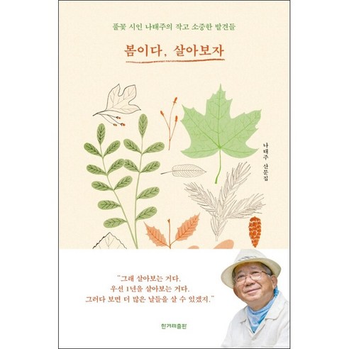 봄이다 살아보자 + 미니수첩 증정, 나태주, 한겨레출판사
