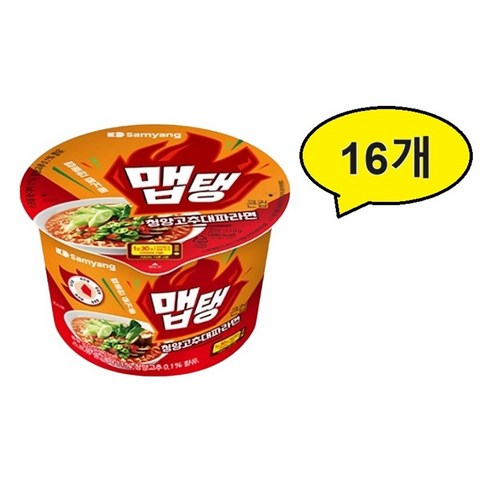 맵탱 큰컵 청양고추대파 라면 110g, 16개