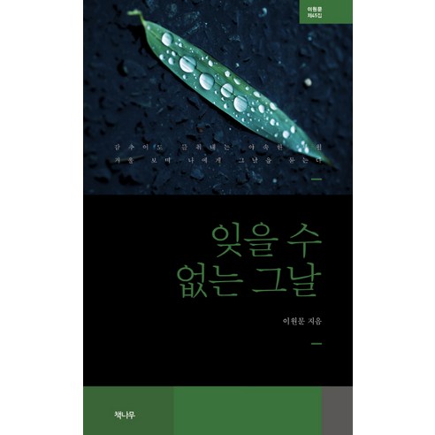 잊을 수 없는 그날:이원문 제45집, 책나무