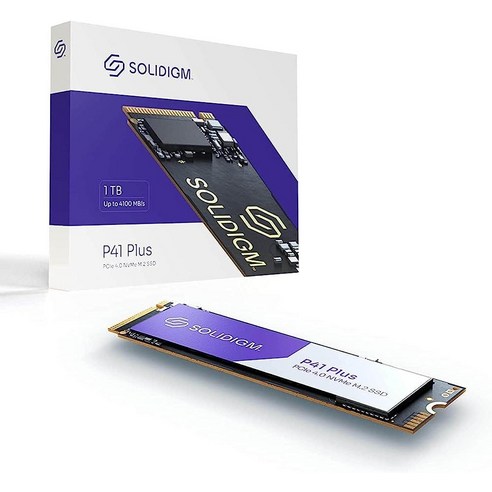   Solidigm™ P41 Plus 1TB SSD PCIe GEN 4 NVMe 4.0 x4 M.2 2280 3D 낸드 PC 및 노트북용 스토리지 업그레이드 일상적인 컴퓨팅 게임