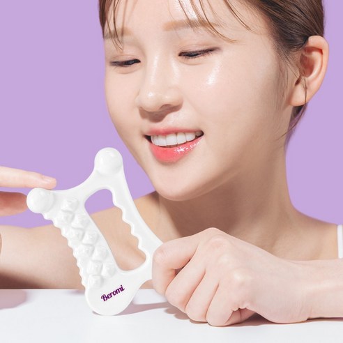베로미 만능 괄사 마사지 얼굴 마사지기 세라믹 도자기 바디괄사, 1개, 화이트