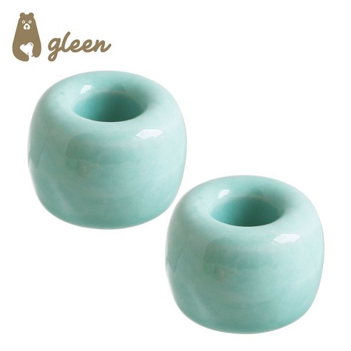 gleen 글린 세라믹 칫솔꽂이 볼펜꽂이, 2개, 칫솔꽂이-민트
