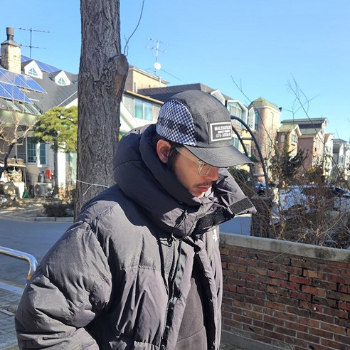 남녀공용 나일론 체크보드 캠프캡 스냅백 모자5color