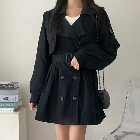 유리아나 여성 빈티지 루즈핏 간절기 봄 가을 롱 트렌치코트 자켓 아우터 베이직 캐주얼 하객룩 빅사이즈 코치트렌치코트 Best Top5 11 타니즈 슈넬 더블버튼 벨트 플리츠 하프 여성 트렌치코트