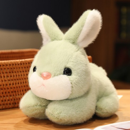 보니하우스 2023 보송보송 토끼 애착 인형, 그린 토끼, 25cm