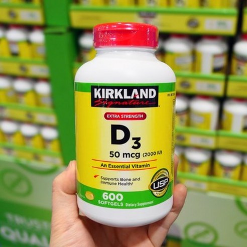 커클랜드  커클랜드 비타민 D3 2000 IU 600정 (소프트젤) Kirkland Signature Vitamin 600Sgels, 1개