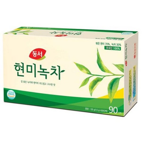 동서 현미녹차 티백 90T, 1.5g, 90개입, 1개