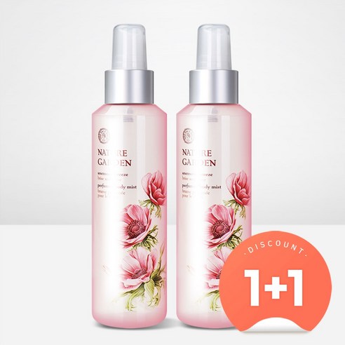 더페이스샵 네이처가든 퍼퓸 바디미스트 아네모네 브리즈, 155ml, 2개