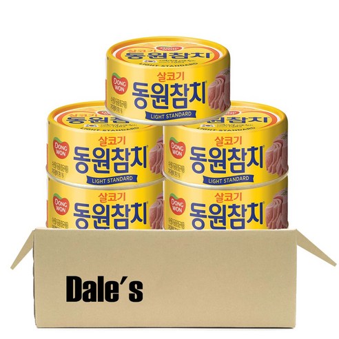 데일즈기획 동원 살코기 라이트스탠다드 참치, 90g, 5개