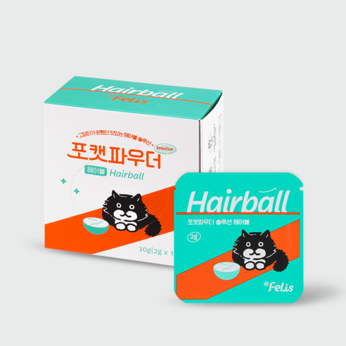 포캣파우더 솔루션 헤어볼 종합영양제 15p, 닭가슴살, 30g, 2개