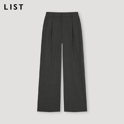 [리스트(LIST)] 모던 원턱 롱 와이드 팬츠_TWWSLN72020_DG
