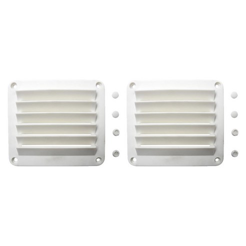 2pcs 플라스틱 보트 호스 흡입 벤트 루버 통풍구 환기 커버 해양 보트 선체-5-1/2x4-7/8 인치 흰색, 화이트