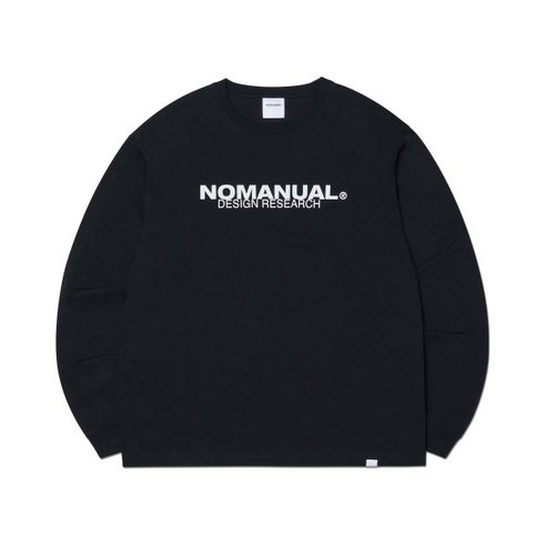 노매뉴얼 D.R 로고 LONG SLEEVE TEE – BLACK 
빅사이즈