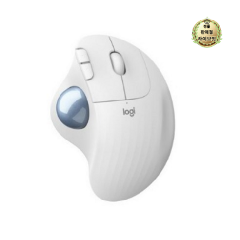 로지텍 ERGO M575 무선 트랙볼 마우스 TR0006, 오프화이트