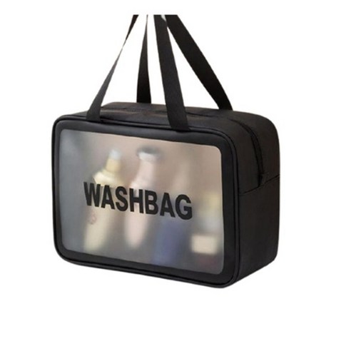 블루얼스 투명 방수 세면파우치, 블랙