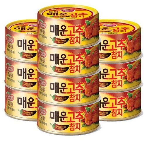 매운고추참치, 100g, 10개