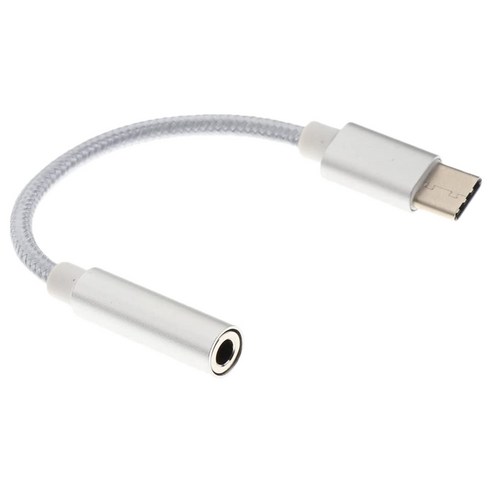 헤드폰 어댑터 - 3.5mm 헤드셋 케이블 잭 Aux 오디오 어댑터 액세서리 모토 Z Leeco Le 2 / Max 2 - 화이트, 하나, 보여진 바와 같이