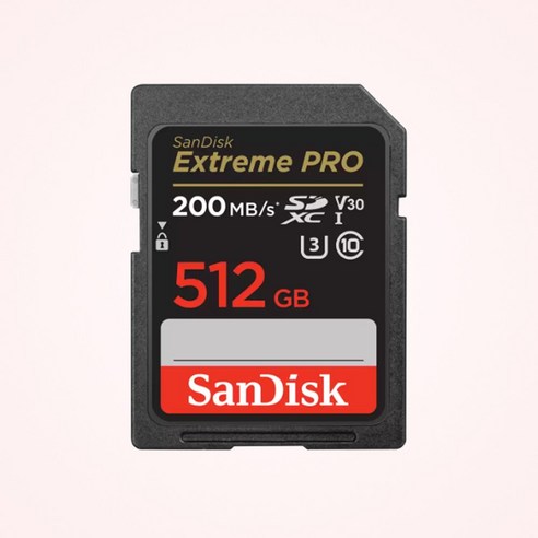 샌디스크 에스티원테크 공식인증 제품 SD메모리카드 SDHC Extreme Pro 익스트림 프로 UHS-I SDXXD, 512GB, 1개