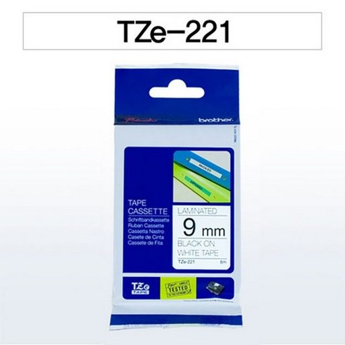 더 9mm White Bla 테이프카트리지 TZ221 kim*204Tq, 본상품선택, 본상품선택