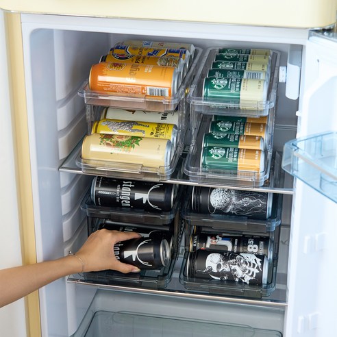ZOZOFO 캔 자이언트 트레이: 깔끔한 냉장고, 쉽고 편안한 취출