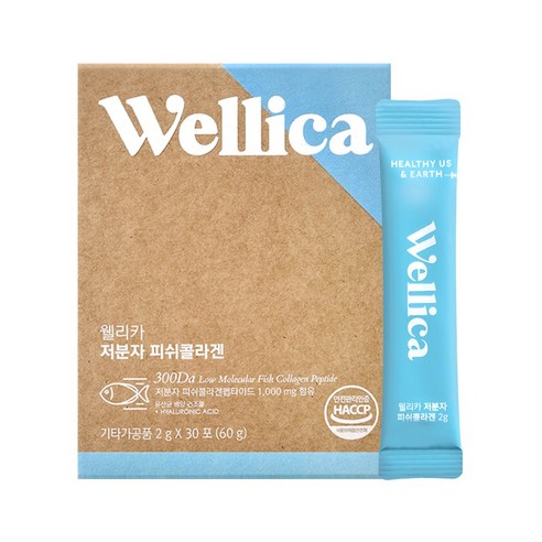 웰리카 저분자 피쉬 어린콜라겐 펩타이드 300달톤 이너뷰티, 1개, 60g