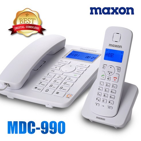 맥슨 유무선 전화기 화이트 MDC-990