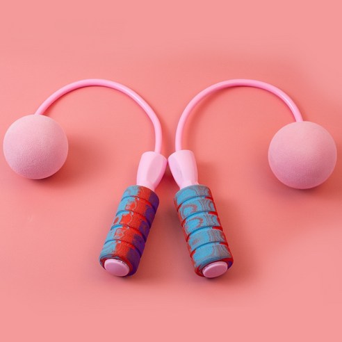 ZZJJC 노끈 볼넘기 헬스 다이어트 전문 웨이트볼 중력 무선볼 겸용, 노끈볼핑크