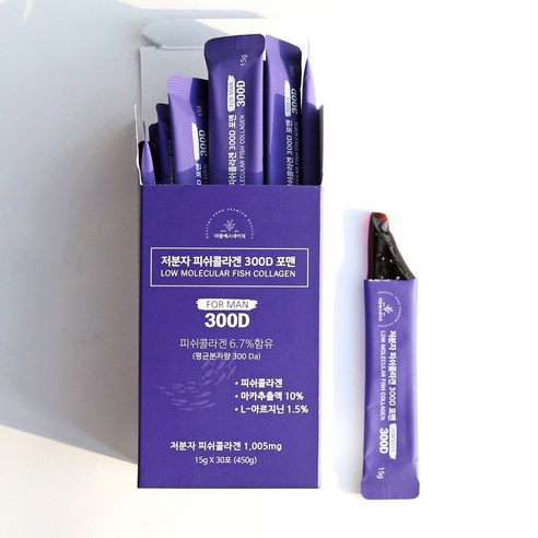 저분자 피쉬 콜라겐 300D 포맨 / 포우먼 450g, 남성용(30포), 1개