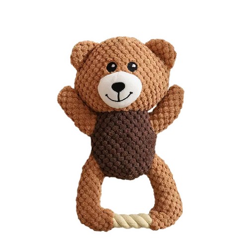 라라펫 강아지 터그놀이 장난감 인형 삑삑이, 1개, 곰돌이