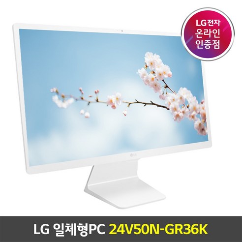 LG전자 일체형PC 24V50N-GR36K 윈도우탑재 가정용 인강용 가성비, NVMe 256GB / RAM 8GB