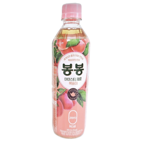 봉봉 아이스티 제로 복숭아, 24개, 500ml