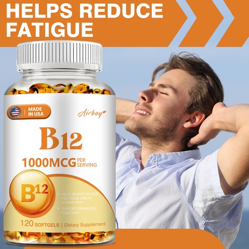 비타민 B12 캡슐 1000mcg - 신경계 건강, 노화 방지, 에너지 대사