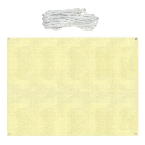 자외선 차단 선루프 정원 햇빛가리개, 3x4m, 노랑, 부직포