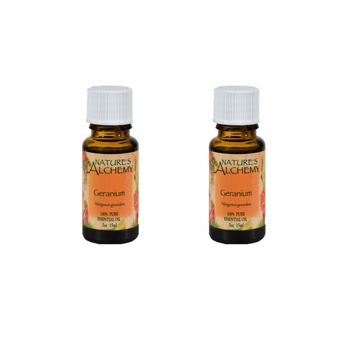 네츄럴스알케미 제라늄 퓨어 에센셜 오일, 15ml, 2개