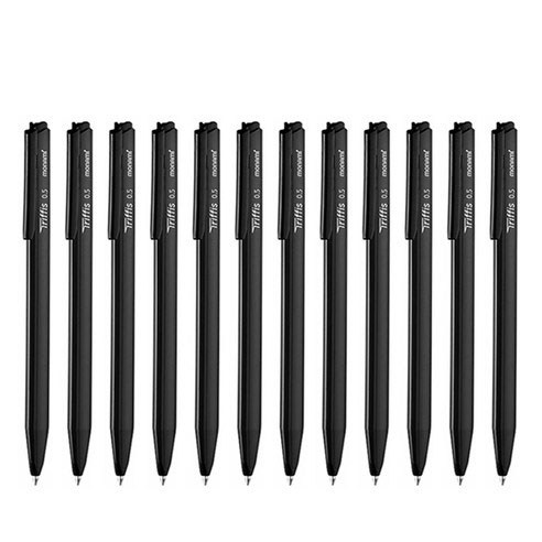 모나미 트리피스 볼펜, 12개, 0.5mm 블랙