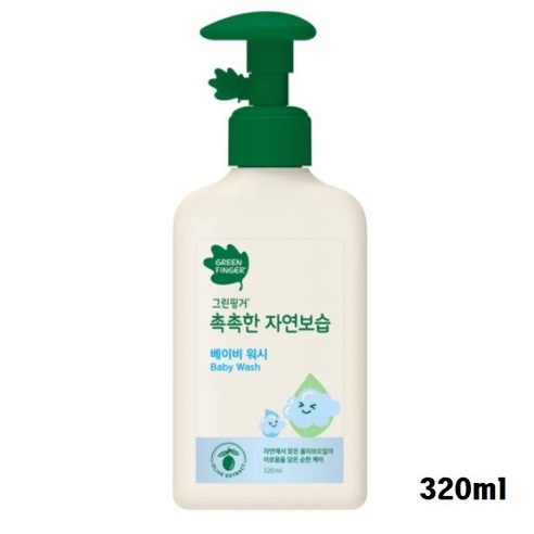 그린핑거 촉촉한 자연보습 베이비 워시, 500ml, 2개