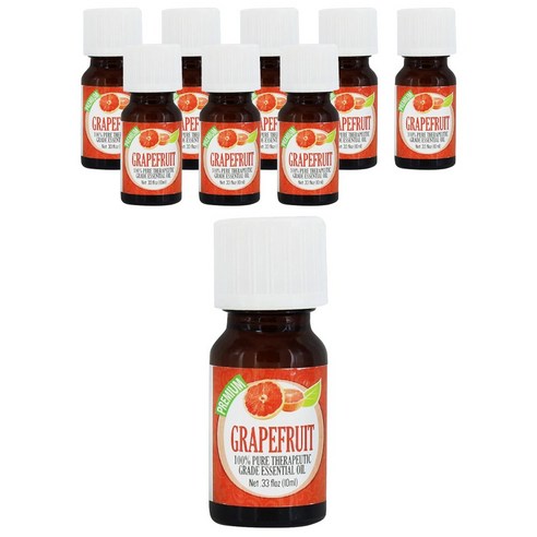 힐링솔루션 테라퓨틱 그레이드 에센셜 오일, 10ml, Grapefruit, 9개