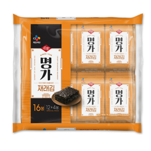 CJ 햇바삭 명가김 재래김 4Gx16입, 1개