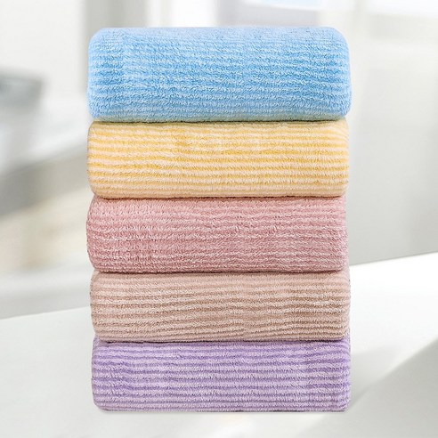 FASEN 호텔수건 먼지없는수건 128g 고급수건, 골고루채색, 5개
