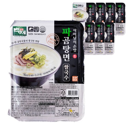 백제 파곰탕면 쌀국수, 100g, 10개 백제멸치쌀국수 Best Top5