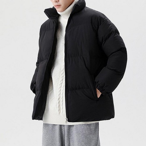 무지 데일리 베이직 푸퍼 남여공용 기본 숏패딩