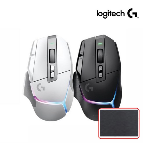 로지텍코리아 로지텍 G502 X PLUS 무선 게이밍 마우스+마우스 패드, 화이트+마우스패드