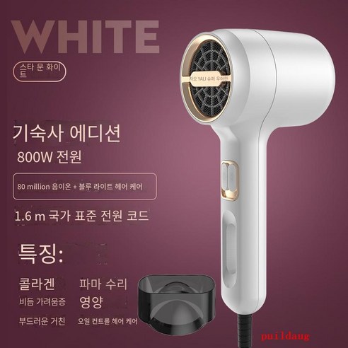 고출력 송풍기 가정용 기숙사 불어 실린더 차갑고 뜨거운 조용한 전기 불어, [화이트] 800W 페인트, 한사이즈