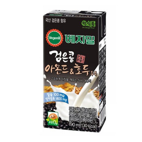 정식품 베지밀 검은콩 아몬드와호두 190ml x 16팩, 16개