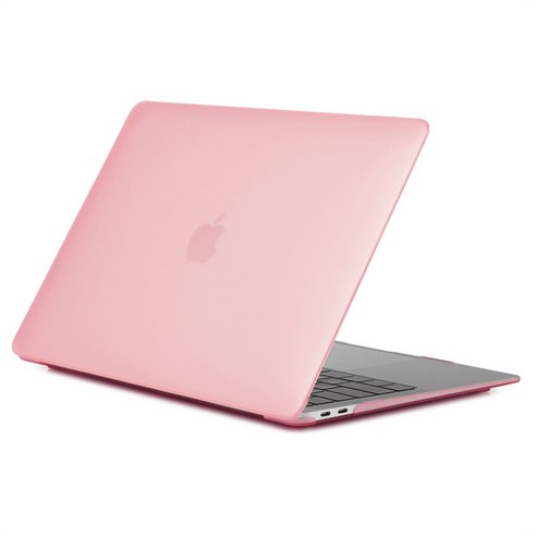 eoqqo 뉴 맥북 에어 13인치 A1932 투명케이스, 핑크색