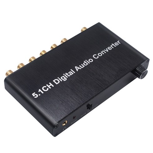 5.1CH 디지털 오디오 컨버터 디코더 SPDIF 동축 RCA DTS AC3 HDTV 앰프 사운드 바용, 하나, 검정